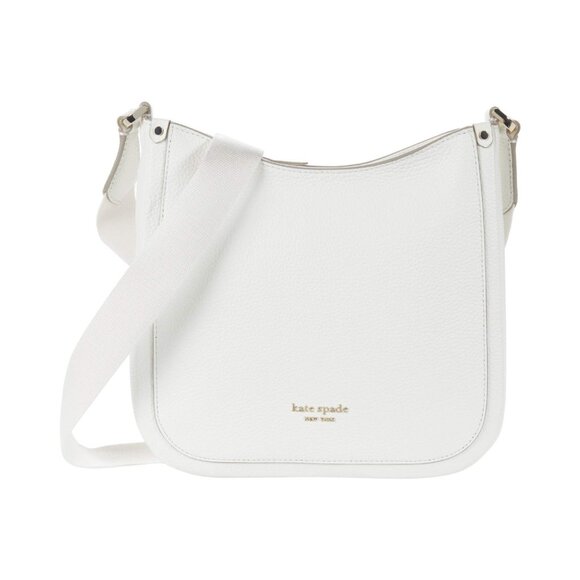Kate Spade new york Roulette Medium Messenger Optic White - New - Picture 1 of 6